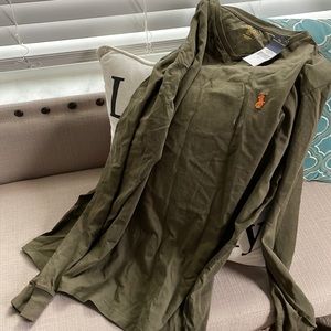 Polo long sleeve men size large